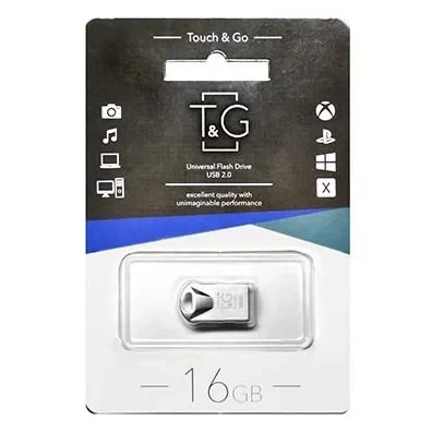 Флешка USB 16GB металл компактная для хранения данных T&G Metal 107 стальной - изображение 6