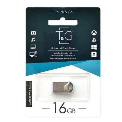 Флешка USB 16GB металл компактная для хранения данных T&G Metal 107 стальной - изображение 8
