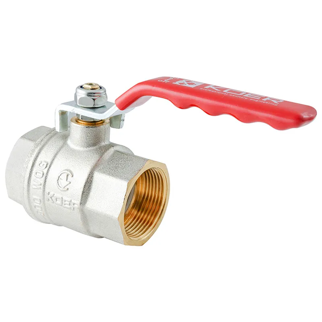 Кран кульовий ГГВ Koer Extreme KE.214-40 - 1 1/2" FF ручка "важіль" червона (KR5748) - изображение 4