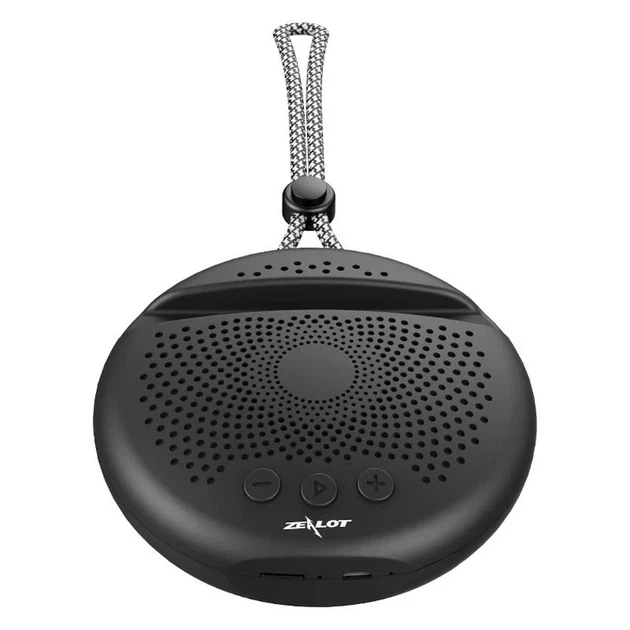 Портативна колонка 5W Bluetooth 5.0 з акумулятором 1500mAh та слотом для картки пам'яті Zealot S24 Чорний - зображення 3