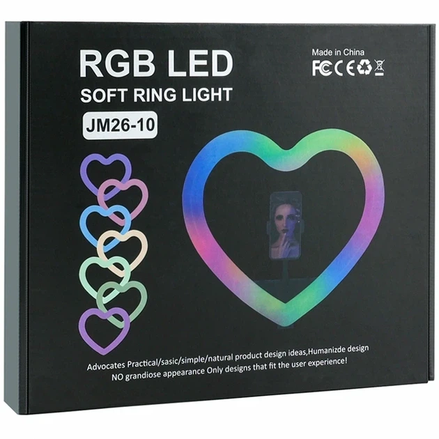 Лампа RGB 26см для фото и видео с USB и пультом управления черная JM26-10 - изображение 2