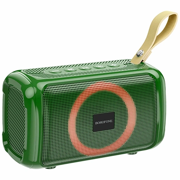 Портативная колонка 5Вт с FM-приемником USB Bluetooth 5.1 1200mAh Темно-Зеленый Borofone BR17 - Фото 1 Портативная колонка 5Вт с FM-приемником USB Bluetooth 5.1 1200mAh Темно-Зеленый Borofone BR17 - изображение 1