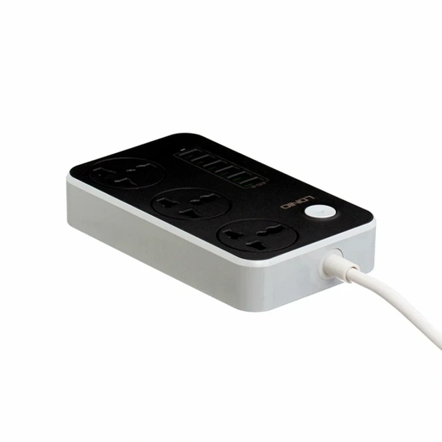 Сетевой удлинитель LDNIO SC3604 3 розетки 6 USB 3.4A 2 м черный огнестойкий поликарбонат - изображение 2