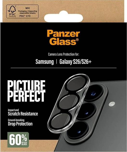 Szklo hartowane na obiektyw Panzer Glass PicturePerfect Lens Protector do Samsung Galaxy S26 / S26+ (PG94088) - obraz 6