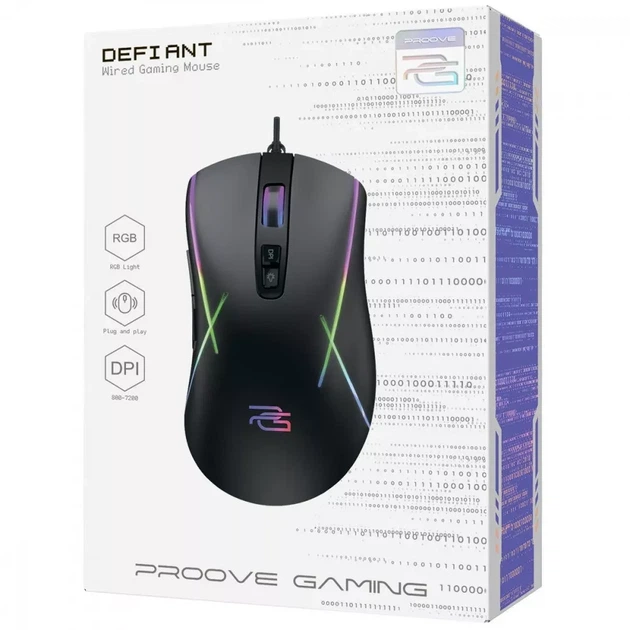 Проводная игровая мышь Proove Gaming Defiant USB 1.5 м черная - Фото 7 Проводная игровая мышь Proove Gaming Defiant USB 1.5 м черная - изображение 7