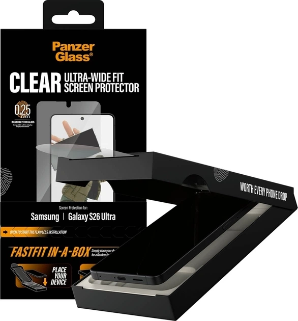 Szkło hartowane Panzer Glass Ultra-Wide Fit FastFit do Samsung Galaxy S26 Ultra (PG56378) - obraz 4