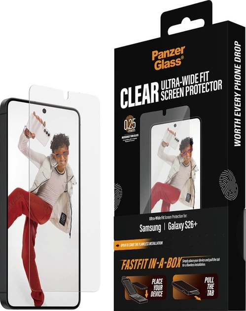 Szkło hartowane Panzer Glass Ultra-Wide Fit FastFit do Samsung Galaxy S26 Plus (PG48332) - obraz 5