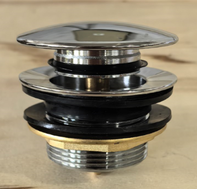 Донный клапан для ванны KOER PW-05-01 1 1/2'' (кнопка) (Цвет хром) (KR3406) - Фото 4 Донный клапан для ванны KOER PW-05-01 1 1/2'' (кнопка) (Цвет хром) (KR3406) - изображение 4