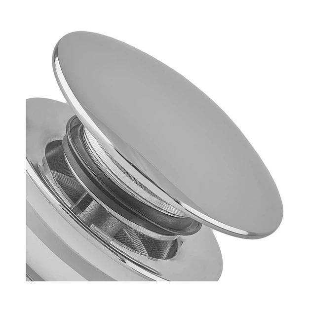 Донний клапан для раковини Koer PW-08-01 1 1/4'' без переливу автоматичний СLICK-СLACK (Колір хром) (KR5786) - изображение 3