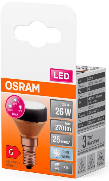 Светодиодная лампа OSRAM FLAT 3,5W 270Lm 4000K E14 DIM (4099854356865) - изображение 10