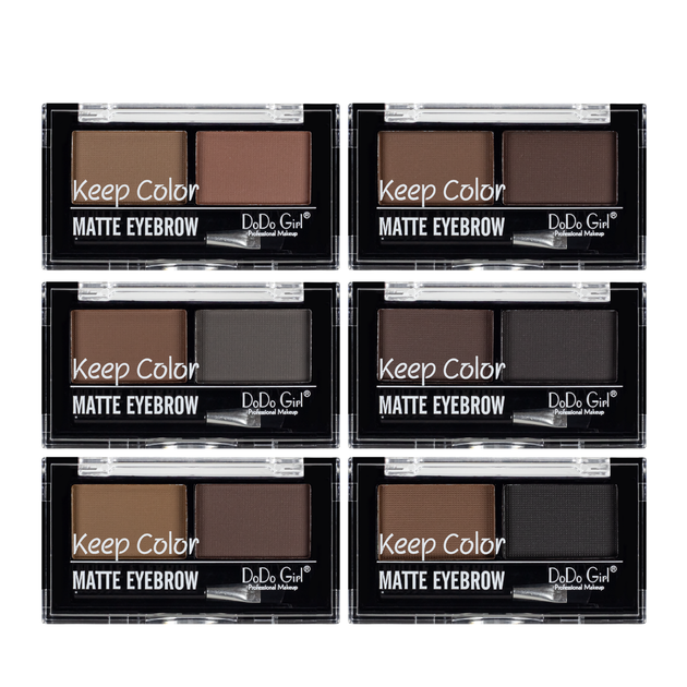 Палітра тіней для брів 2 кольори DoDo Girl Matte Brows, набір 6 штук - Фото 2 Палітра тіней для брів 2 кольори DoDo Girl Matte Brows, набір 6 штук - зображення 2