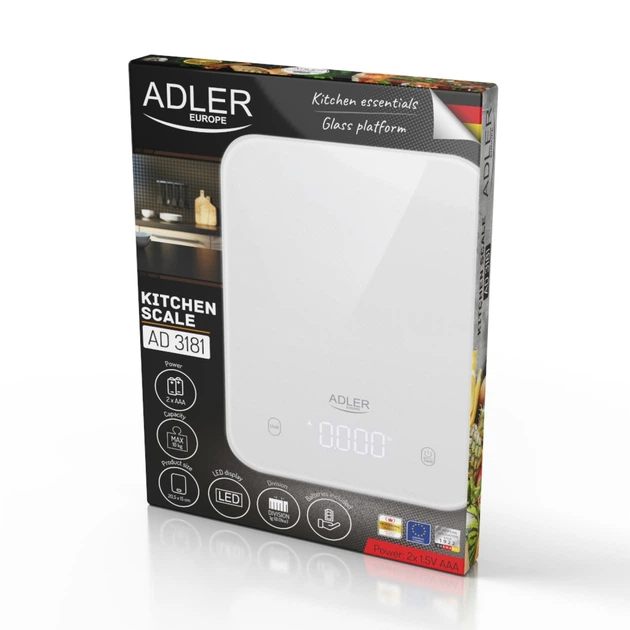Ваги кухонні Adler AD 3181 white - зображення 4