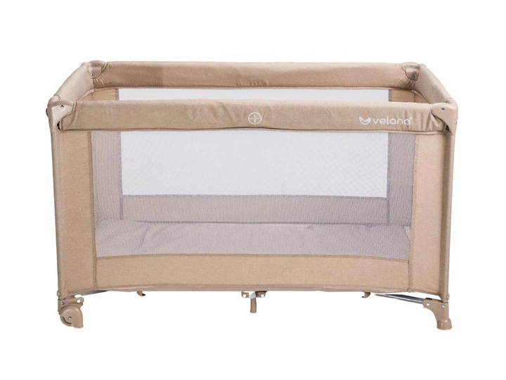 Ліжко-манеж дитяче VELANO Flexi, beige - Фото 1 Ліжко-манеж дитяче VELANO Flexi, beige - изображение 1