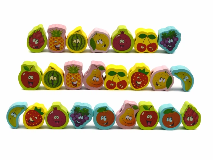 Шнуровка WToys деревянная бусинки фрукты 63732F - Фото 2 Шнуровка WToys деревянная бусинки фрукты 63732F - изображение 2