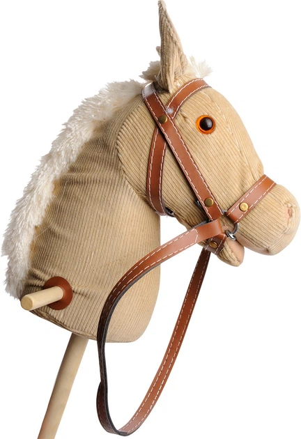 Дерев'яний кінь-качалка з музичним ефектом Wooden Hobby Horse with Sound PW2112 (8719348000154) - зображення 1