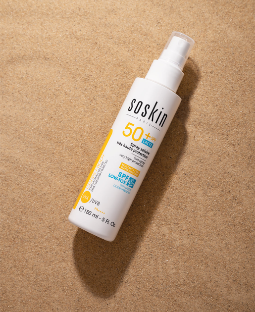 Сонцезахисний спрей від сонця, водостійкий СПФ Soskin Sun Spray SPF 50+ 150мл спрей для тіла - зображення 3