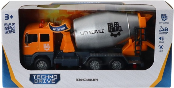 Машинка игрушечная Бетоносмеситель TechnoDrive 510777.270 Разноцветный shop (8713219578896) - изображение 2
