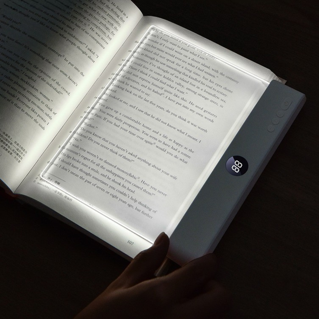 Лампа для чтения книг световая панель светильник для страниц,ночник светодиодный с регулировкой яркости,таймером, розовая F17_pink - изображение 7