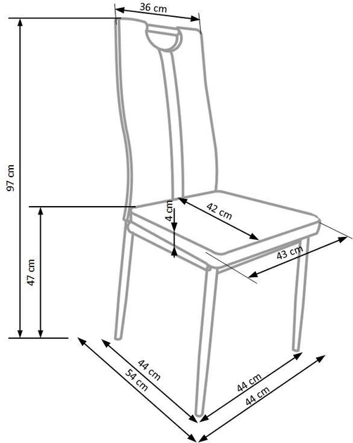 Krzesło do kuchni i salonu Halmar K202 Cappucino (5905248117174) - obraz 2