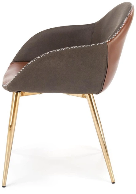 Стілець для кухні та вітальні Halmar K304 Темно-сірий з коричневим (5905248118058) - зображення 6