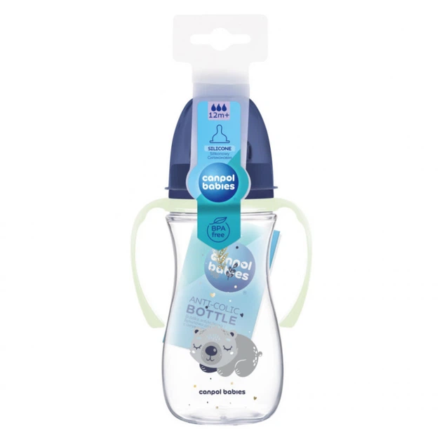 Бутылочка для кормления Canpol babies Easystart Sleepy Koala 300 мл голубая (35/238_blu) (357036) - изображение 3