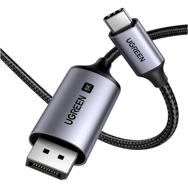 Кабель мультимедийный USB-C to DisplayPort M 1.0m 8K CM556 black Ugreen (25157) (351776) - Фото 1 Кабель мультимедийный USB-C to DisplayPort M 1.0m 8K CM556 black Ugreen (25157) (351776) - изображение 1