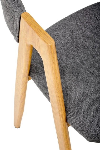 Стілець для кухні та вітальні Halmar K344 з підлокітниками Сірий (5905248118522) - зображення 10