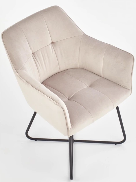 Стілець для кухні та вітальні Halmar K377 на полозках Бежевий (5905248118911) - зображення 5