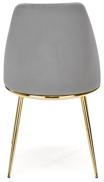 Стілець для кухні та вітальні Halmar K460 із золотим каркасом Сірий (5905248119895) - зображення 6