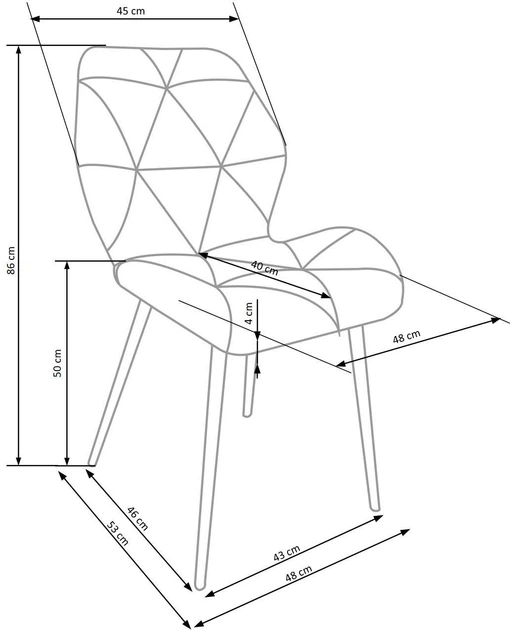 Стілець для кухні та вітальні Halmar K453 Темно-зелений (5905248119789) - зображення 8