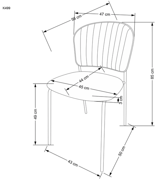 Krzesło do kuchni i salonu Halmar K499 ze złotym stelażem Ciemnozielone (5905248136946) - obraz 2
