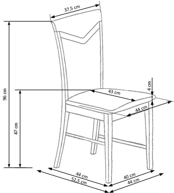 Стілець для кухні та вітальні Halmar Citrone Кремовий/Темний горіх (5905248128712) - зображення 7