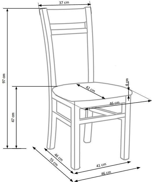 Стілець для кухні та вітальні Halmar Gepard 2 Сірий/Білий (5905248121997) - зображення 2