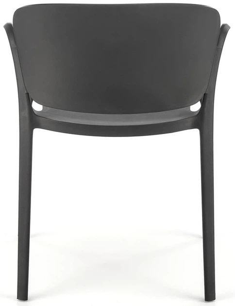 Krzesło do kuchni Halmar K491 plastikowe z podłokietnikami Czarne (5905248125858) - obraz 7