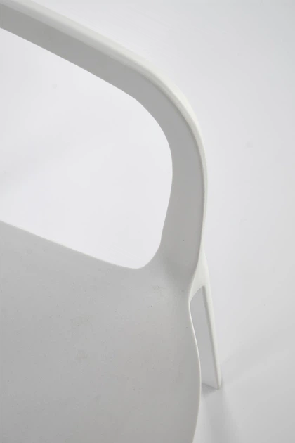 Стілець для кухні Halmar K491 пластиковий з підлокітниками Білий (5905248125841) - зображення 6