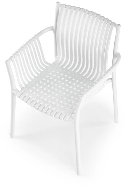 Krzesło do kuchni Halmar K492 plecione z podłokietnikami Białe (5905248125872) - obraz 16