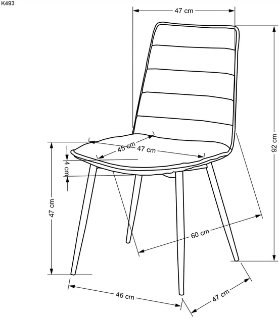 Krzesło do kuchni i salonu Halmar K493 Beżowe (5905248125902) - obraz 5