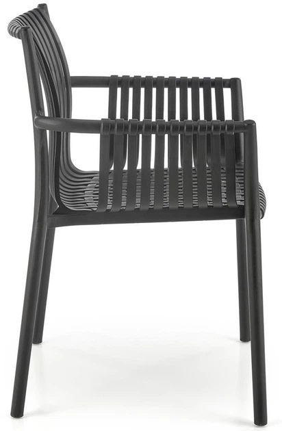 Krzesło do kuchni Halmar K492 plecione z podłokietnikami Czarne (5905248125889) - obraz 10