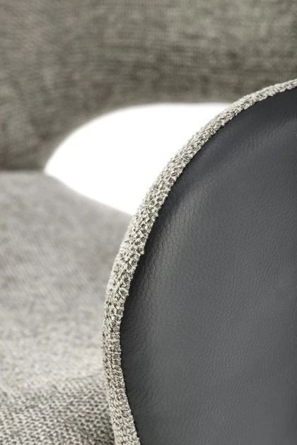 Стілець для кухні та вітальні Halmar K494 обертальний Попелястий/Чорний (5905248125933) - зображення 2