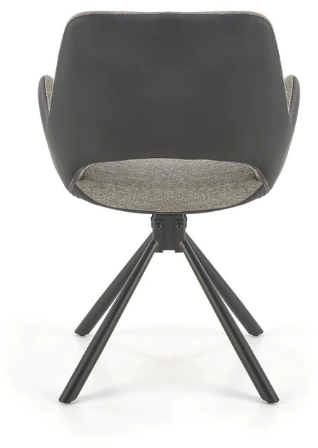 Стілець для кухні та вітальні Halmar K494 обертальний Попелястий/Чорний (5905248125933) - зображення 14