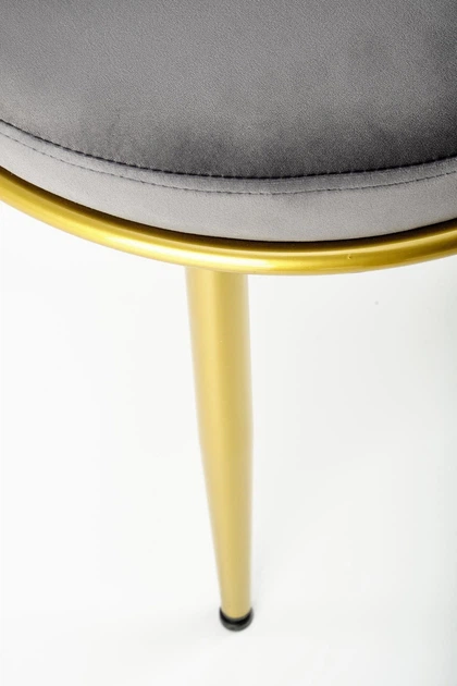 Krzesło do kuchni i salonu Halmar K517 ze złotym stelażem Popielate (5905248126367) - obraz 4