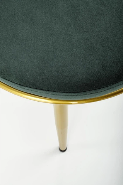 Стілець для кухні та вітальні Halmar K517 зі золотим каркасом Темно-зелений (5905248126350) - зображення 7