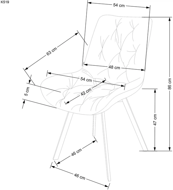 Стілець для кухні та вітальні Halmar K519 обертальний Темно-зелений (5905248126381) - зображення 3