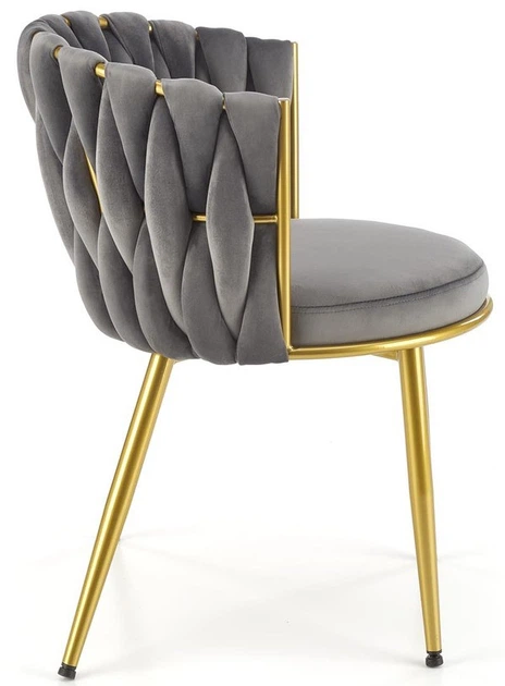 Krzesło do kuchni i salonu Halmar K517 ze złotym stelażem Popielate (5905248126367) - obraz 13