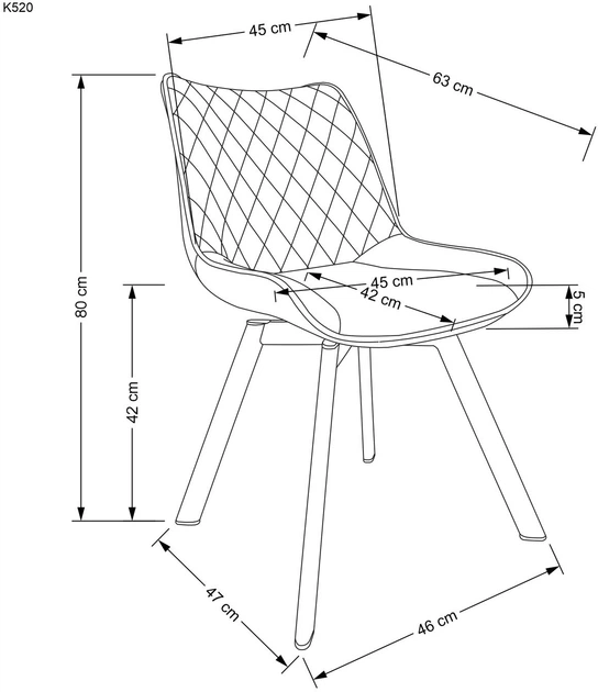 Krzesło do kuchni i salonu Halmar K520 obrotowe Musztardowe (5905248132009) - obraz 7