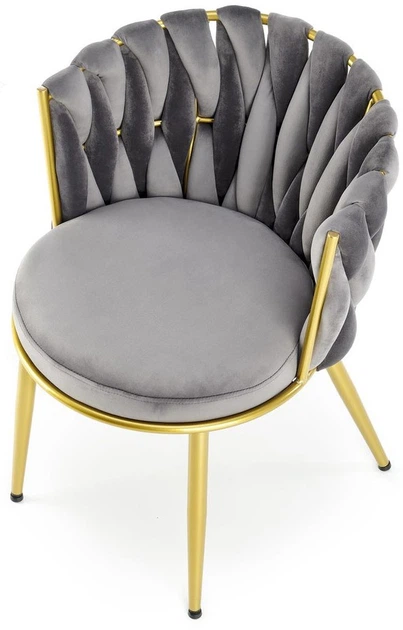 Krzesło do kuchni i salonu Halmar K517 ze złotym stelażem Popielate (5905248126367) - obraz 16