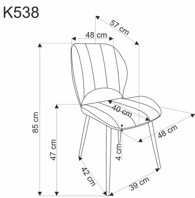 Krzesło do kuchni i salonu Halmar K538 ciemnozielone (5905248132375) - obraz 3
