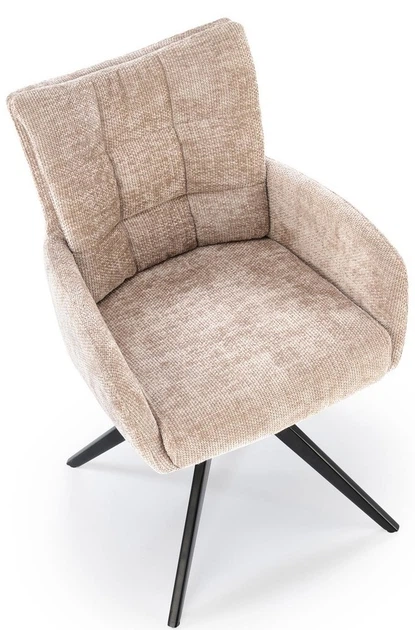 Стілець для кухні та вітальні Halmar K540 обертальний Бежевий (5905248132443) - зображення 11