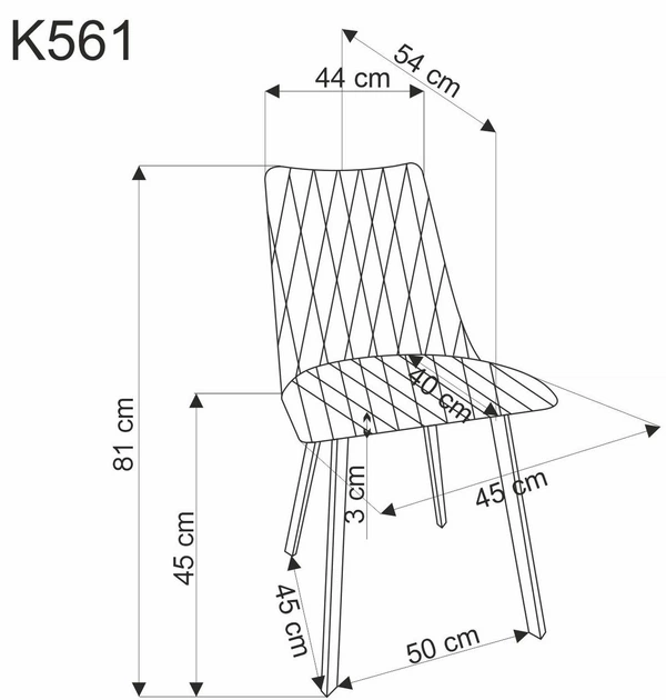Krzesło do kuchni i salonu Halmar K561 Oliwkowe (5905248132993) - obraz 3