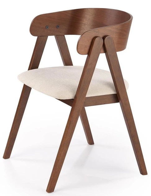 Стілець для кухні та вітальні Halmar K562 Світло-бежевий/Ореховий (5905248133013) - зображення 5